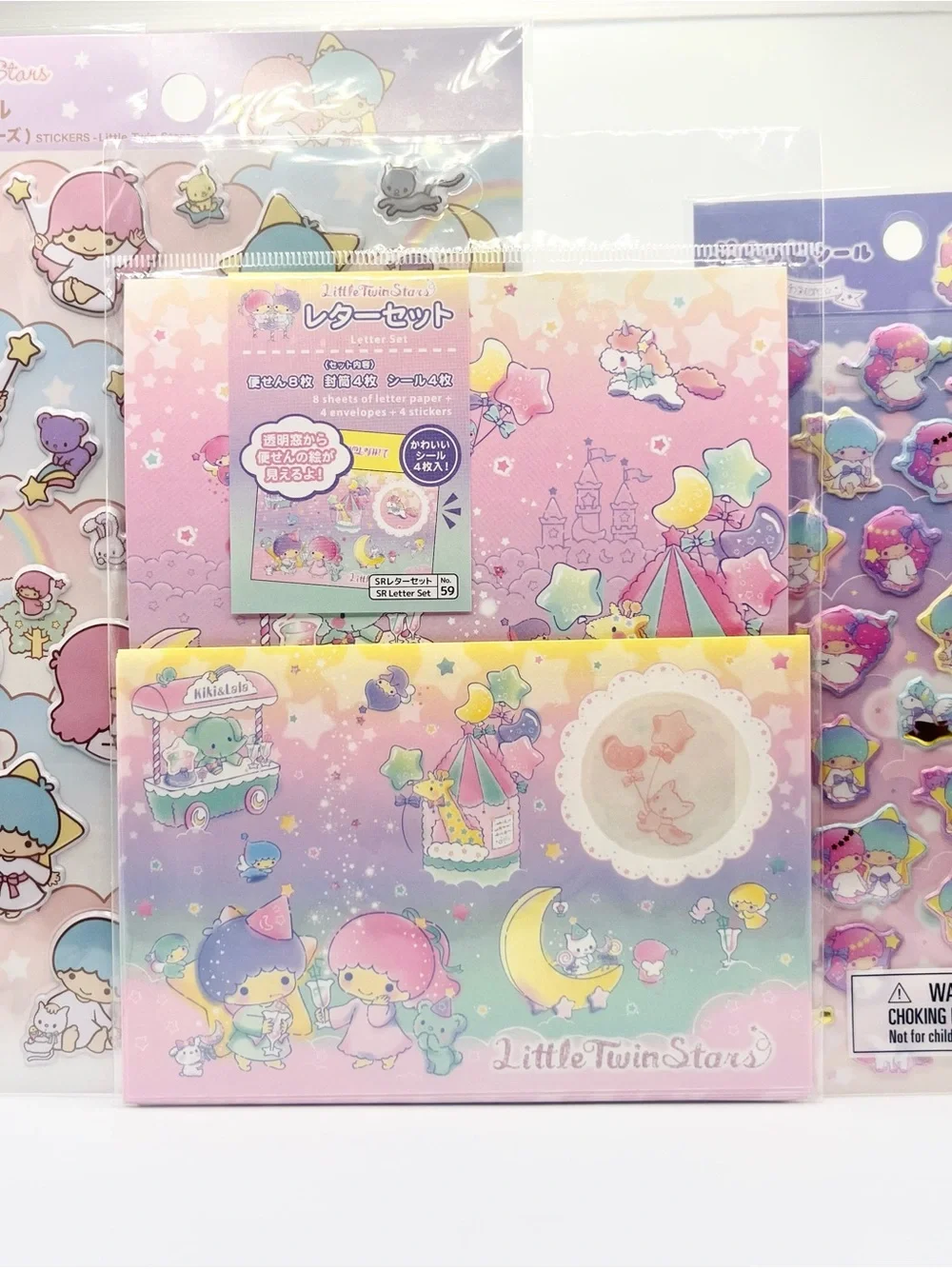 Sanrio Little Twin Stars Pastel Pink Purple Blue Letter Set
